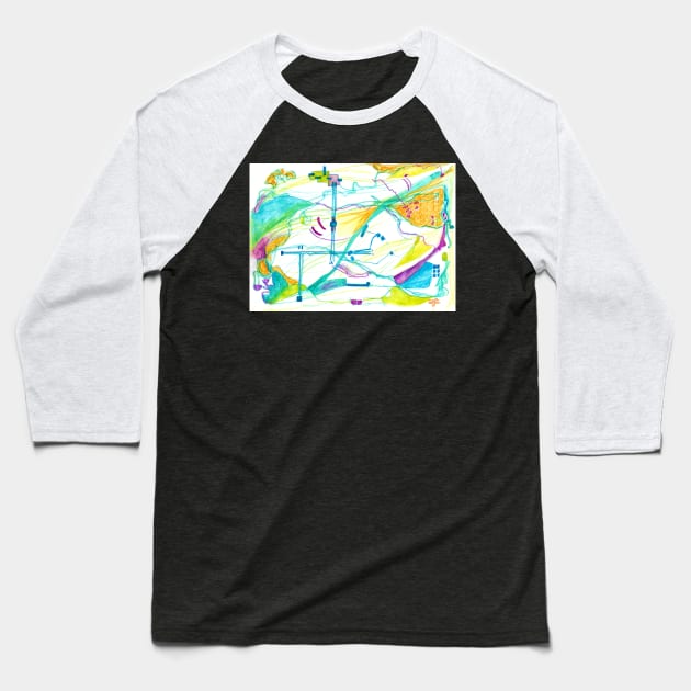 landscape Baseball T-Shirt by terezadelpilar